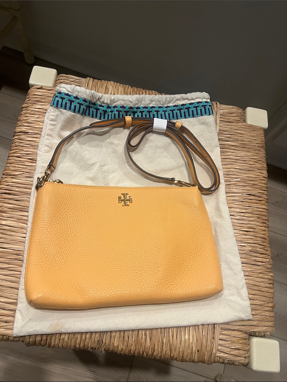 Tory Burch Sunflower Pebbled Leather Crossbody